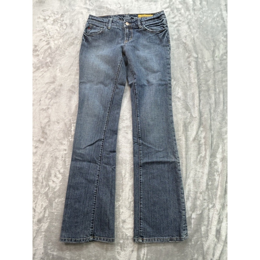 Vintage Seven7 Y2K Jeans Womens Sz 27 Blue Classic Flare Boho Western Low Rise